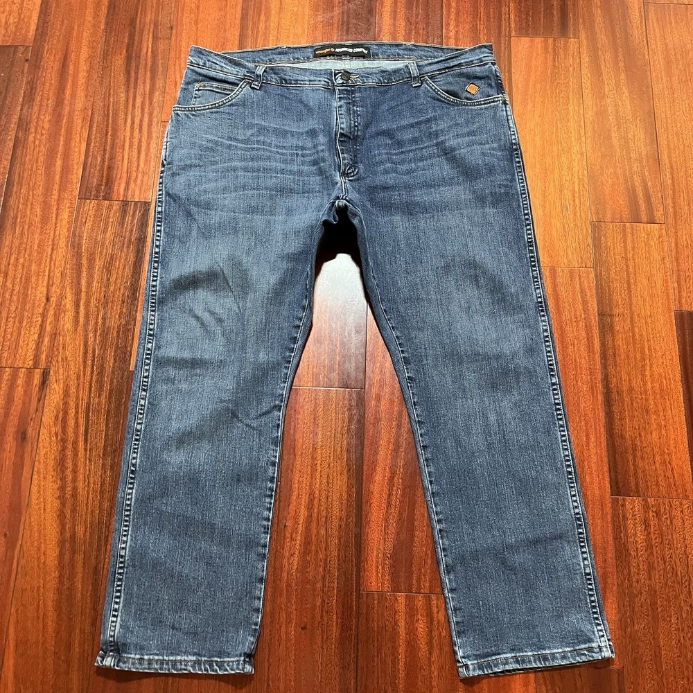 Wrangler FR Jeans Mens 42x30 Blue Medium Wash Advanced Comfort 10FRAC47D